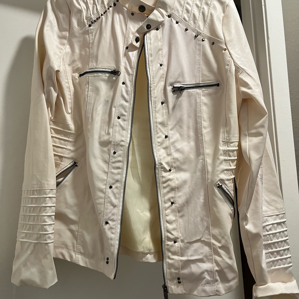 Cream colored lightweight jacket
